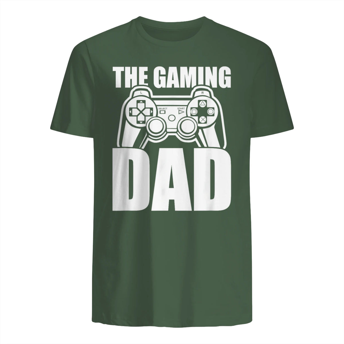 The Gaming Dad Game Controller Spruch Geschenkidee Vatertag T-Shirt in Military Green - back view