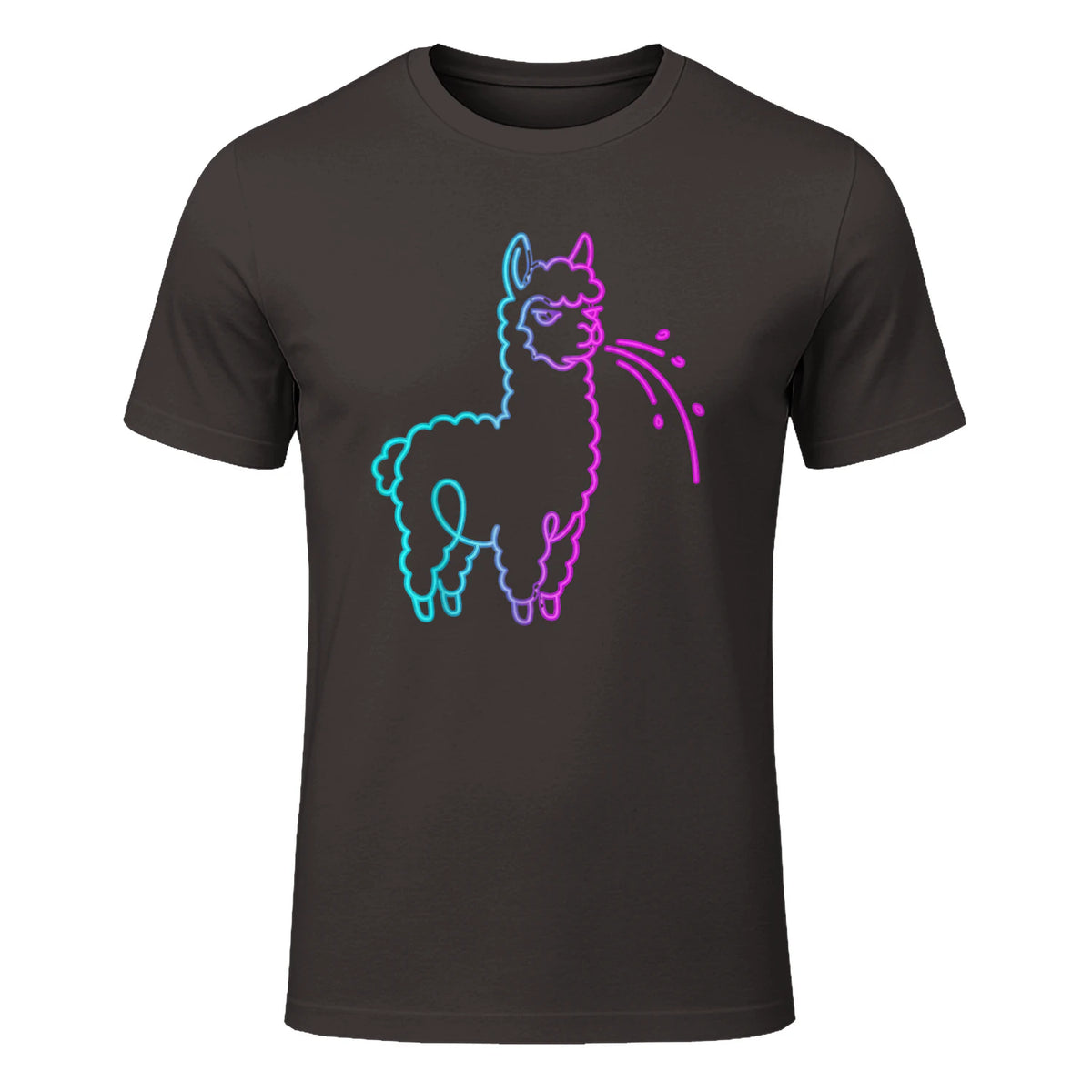 Fluff Around and Find Out Funny Fluffy Spitting Lama in Dark Chocolate - front view