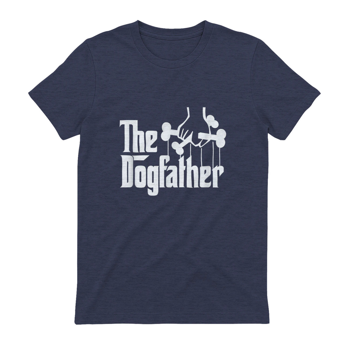 The Dogfather Dog Dad Dog Lover in Heather Navy - back view
