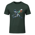 Baseball Player Drip T-Shirt in Forest Green - front view