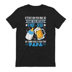 bientôt papa 2026 Annonce Futur Papa Humour Nouveau Papa tee in Black - back view