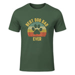 Vintage Dog Dad Cool Father's Day Gift Retro in Military Green - front view