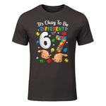 Six Seven Autism Awareness T-Shirt in Dark Chocolate - front view