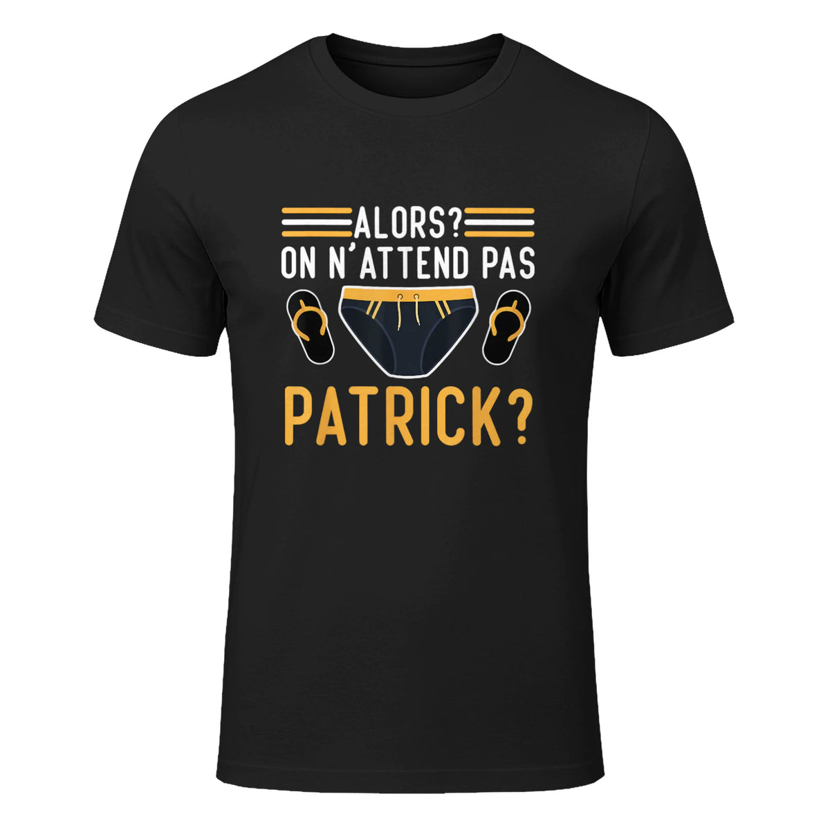Alors on n'attend Pas Patrick in Black - front view