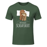 Offizielles Schlafshirt Otter Schlafanzug Seeotter in Military Green - front view