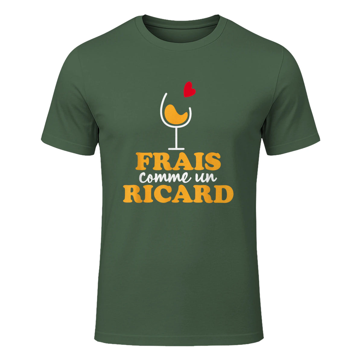 Frais comme Un Ricard - Ricard Pastis Apéro in Military Green - front view