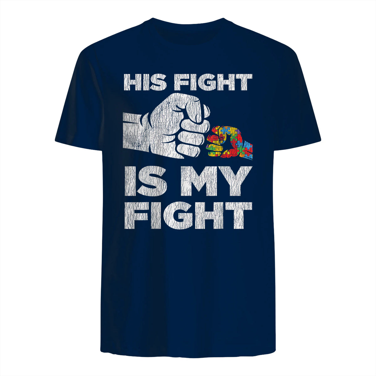 Autism Awareness for Parents of Autistic Kids T-Shirt in Navy - back view