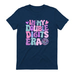 In My Double Digits Era Tenth Birthday Girl T-Shirt in Navy - back view