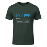Pop Pop Gifts Grandpa Fathers Day in Forest Green - front view