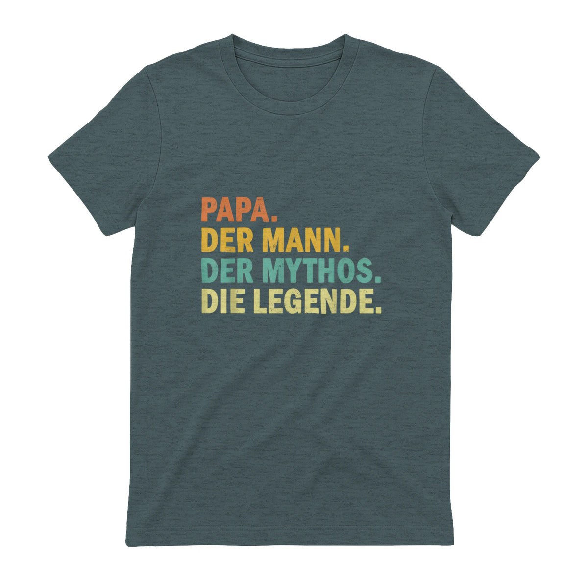 Geschenke für Väter Papa Der Mann Der Mythos Die Legende Classic Fit Novelty Short-sleeve Schwarz S Vate in Dark Heather - back view