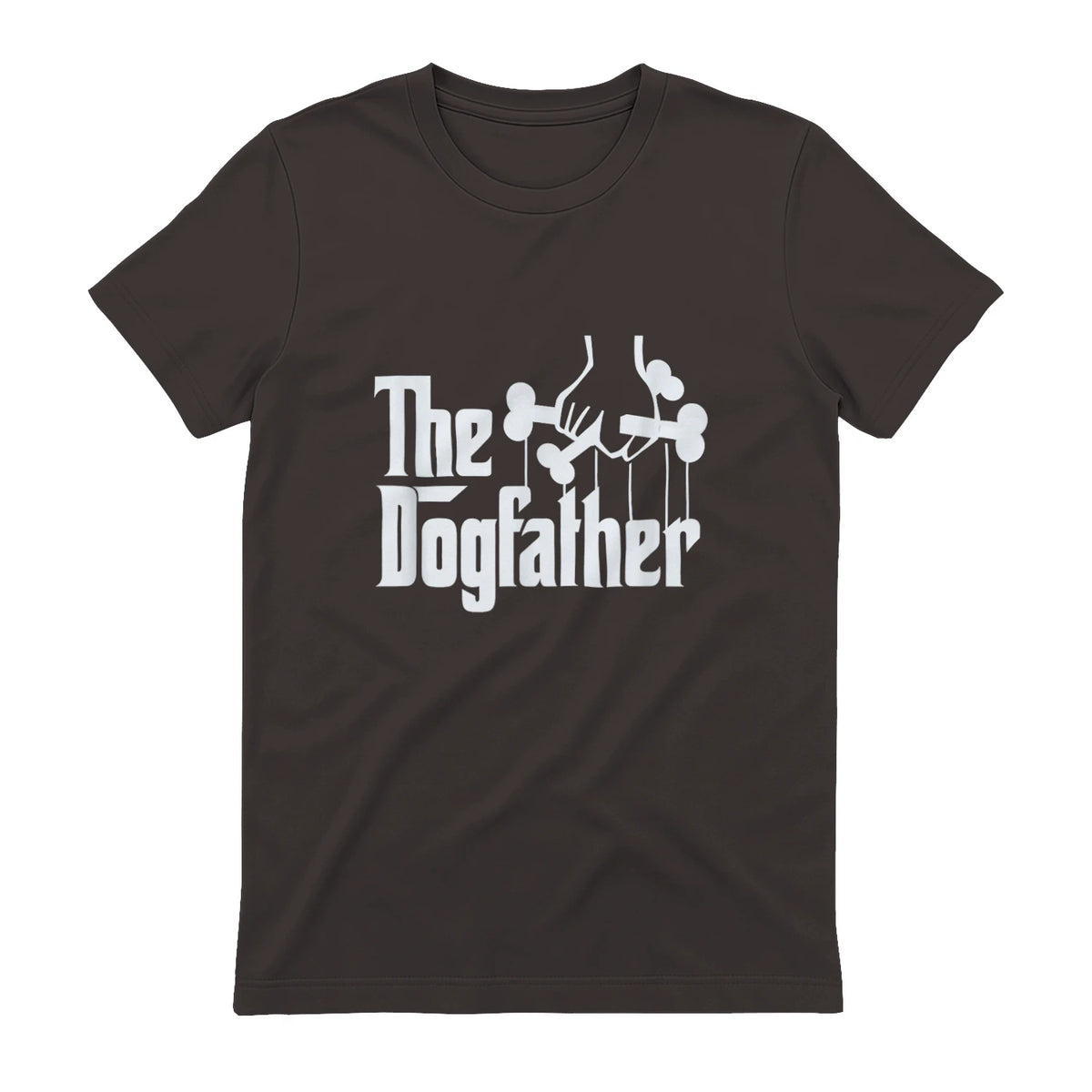 The Dogfather Dog Dad Dog Lover in Dark Chocolate - back view