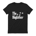 The Dogfather T-Shirt Dad Fathers Day Gift Dog Lover in Black - back view