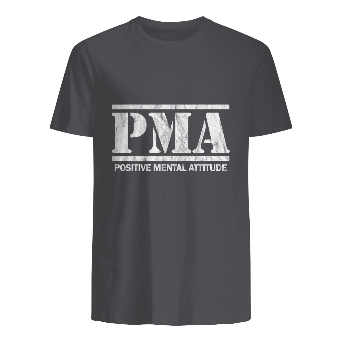 Attitude mentale positive. PMA in Charcoal - back view