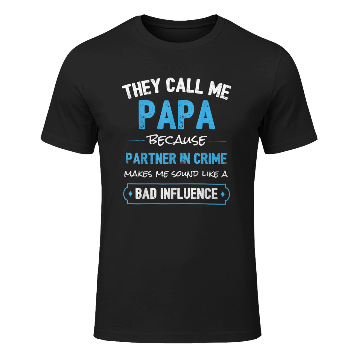 Funny Grandpa Papa Partner in Crime Dad in Black - front view