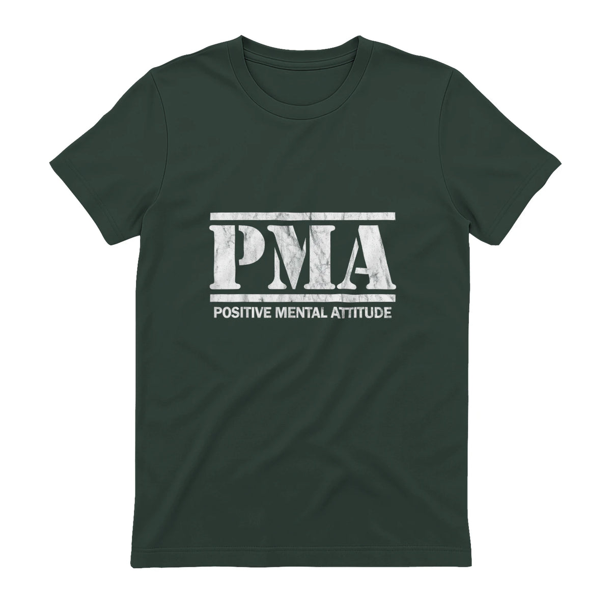 Attitude mentale positive. PMA in Forest Green - back view
