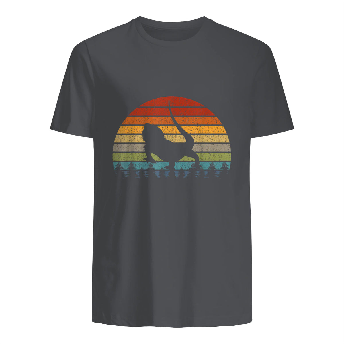 Dragon barbu - Graphique rétro - Lover vintage in Charcoal - back view