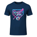 Baseball Drip for Boys Ice Cream Drip Youth Boys Baseball T-Shirt in Navy - front view