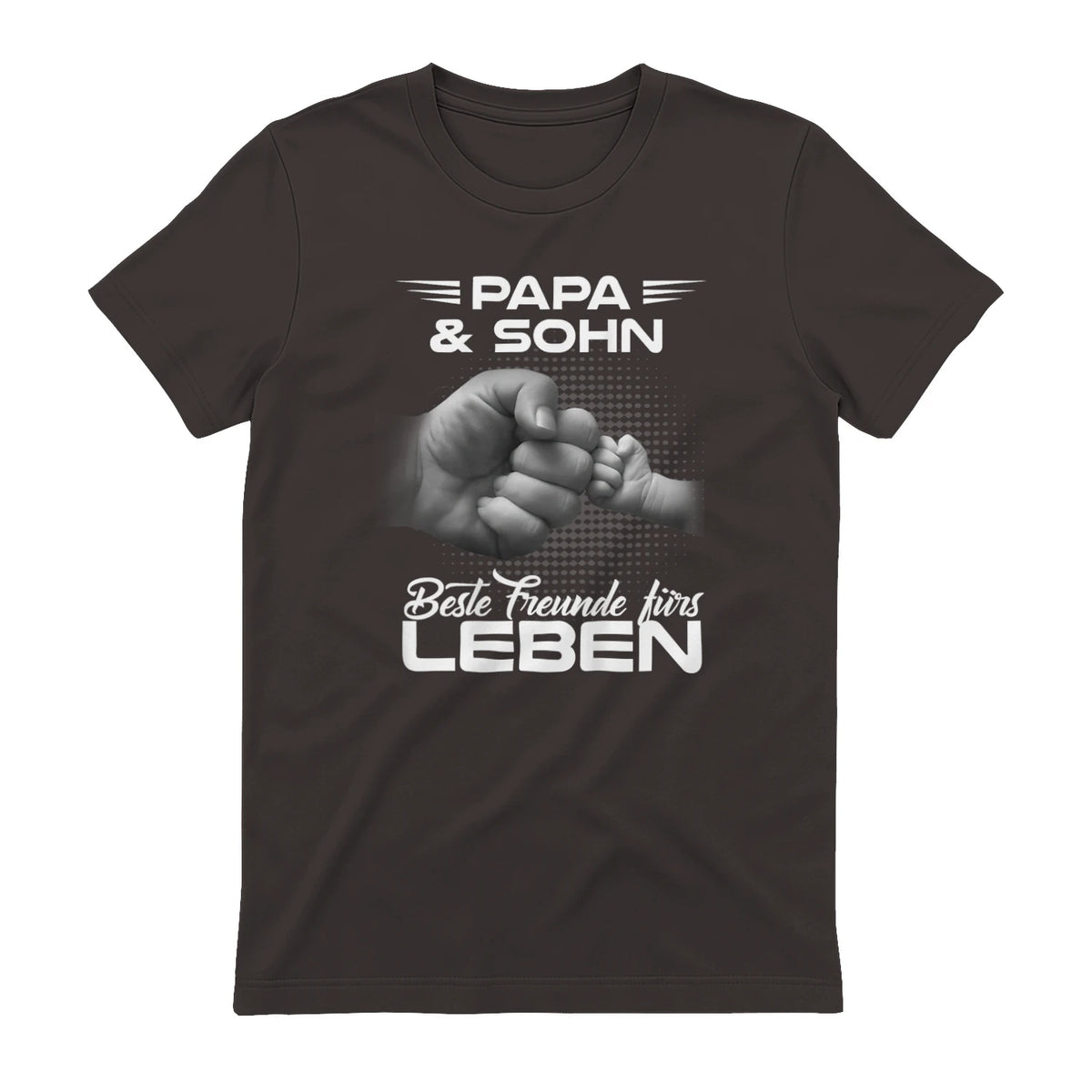 Papa & Sohn Beste Freunde Fürs Leben Vatertag Partnerlook in Dark Chocolate - back view