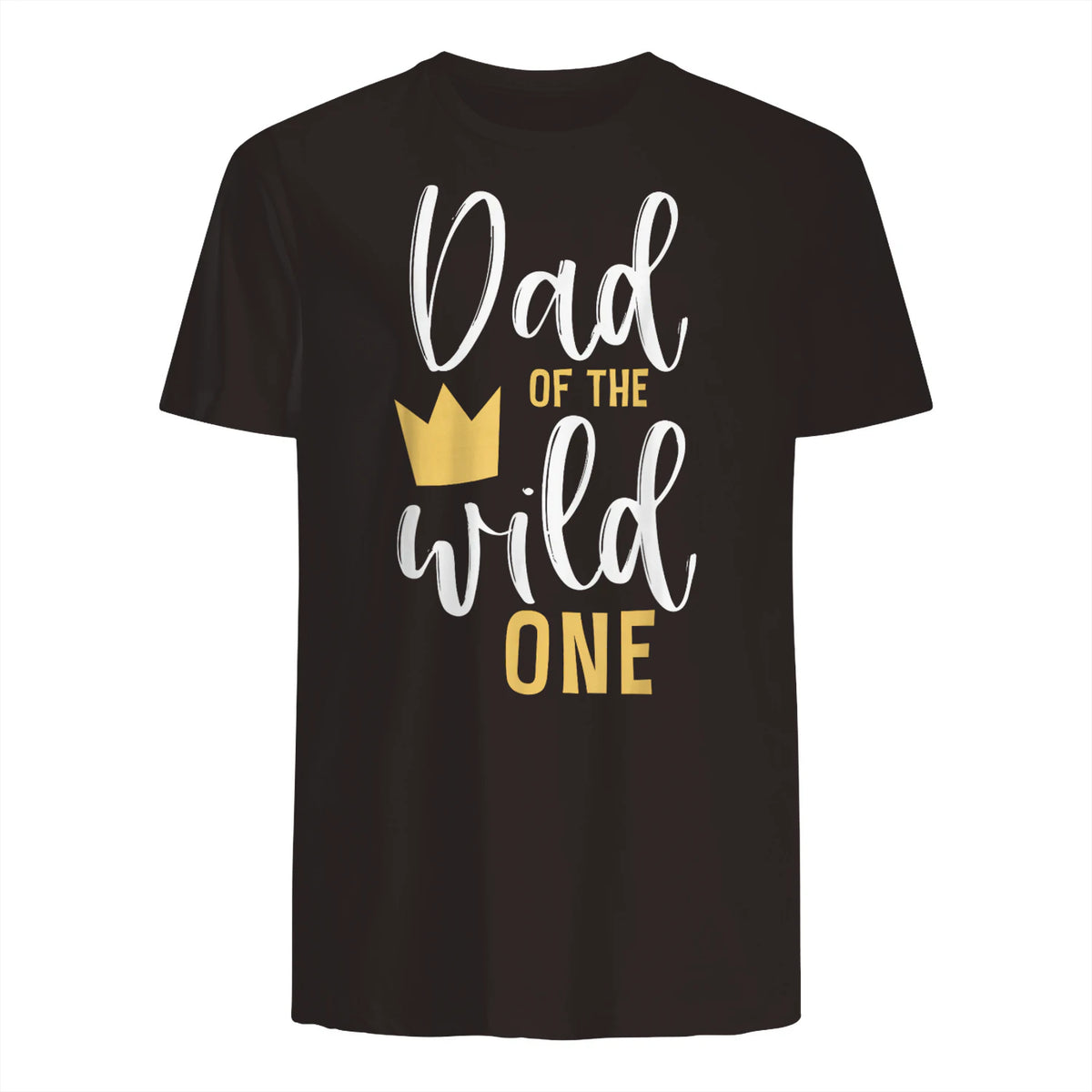 Dad of the Wild One First Birthday Daddy T-Shirt in Dark Chocolate - back view