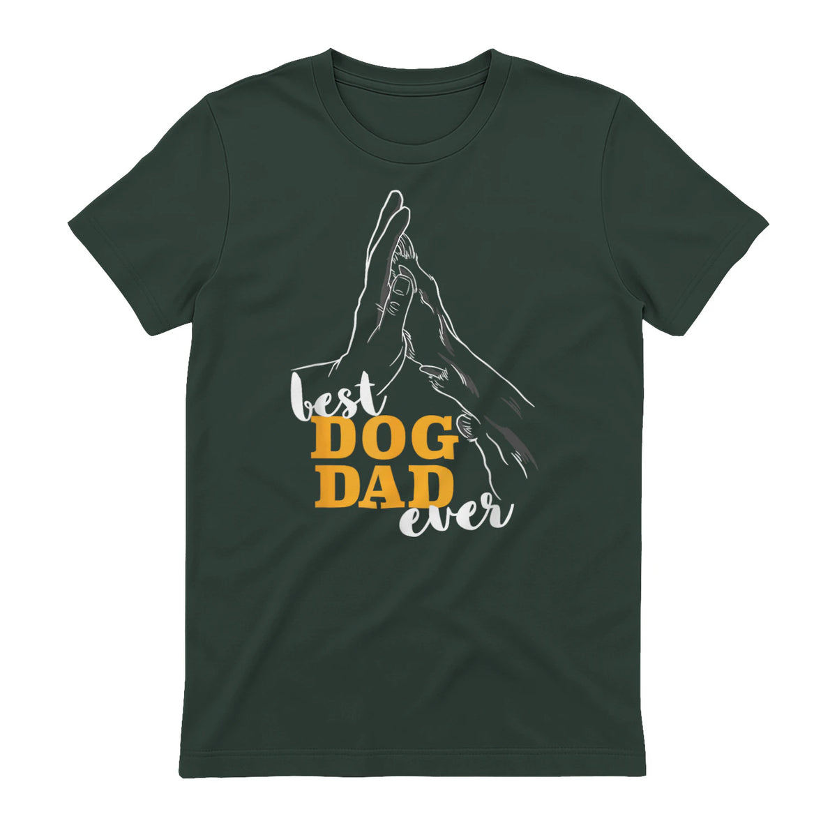 Best Dog Dad Ever Le meilleur papa chien du monde - Chiens in Forest Green - back view