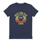 Vintage Dog Dad Cool Father's Day Gift Retro in Heather Navy - back view