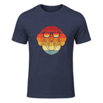 Cool Beagle Propriétaire Amoureux des chiens Rétro Vintage in Heather Navy - front view