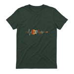 Music Guitarist Heartbeat Guitar in Forest Green - back view