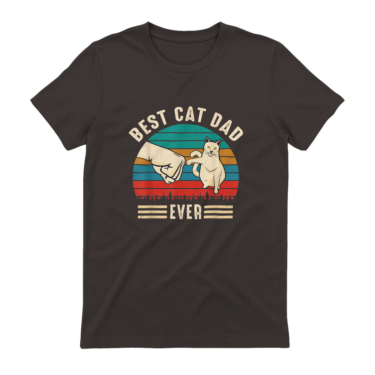 Best Cat Dad Ever - Meilleur chat papa jamais chat in Dark Chocolate - back view
