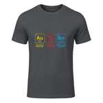 Autism Awareness Periodic Table ASD T-Shirt in Charcoal - front view