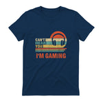 Funny Gamer Gift Headset Can't Hear You I'm Gaming in Navy - back view