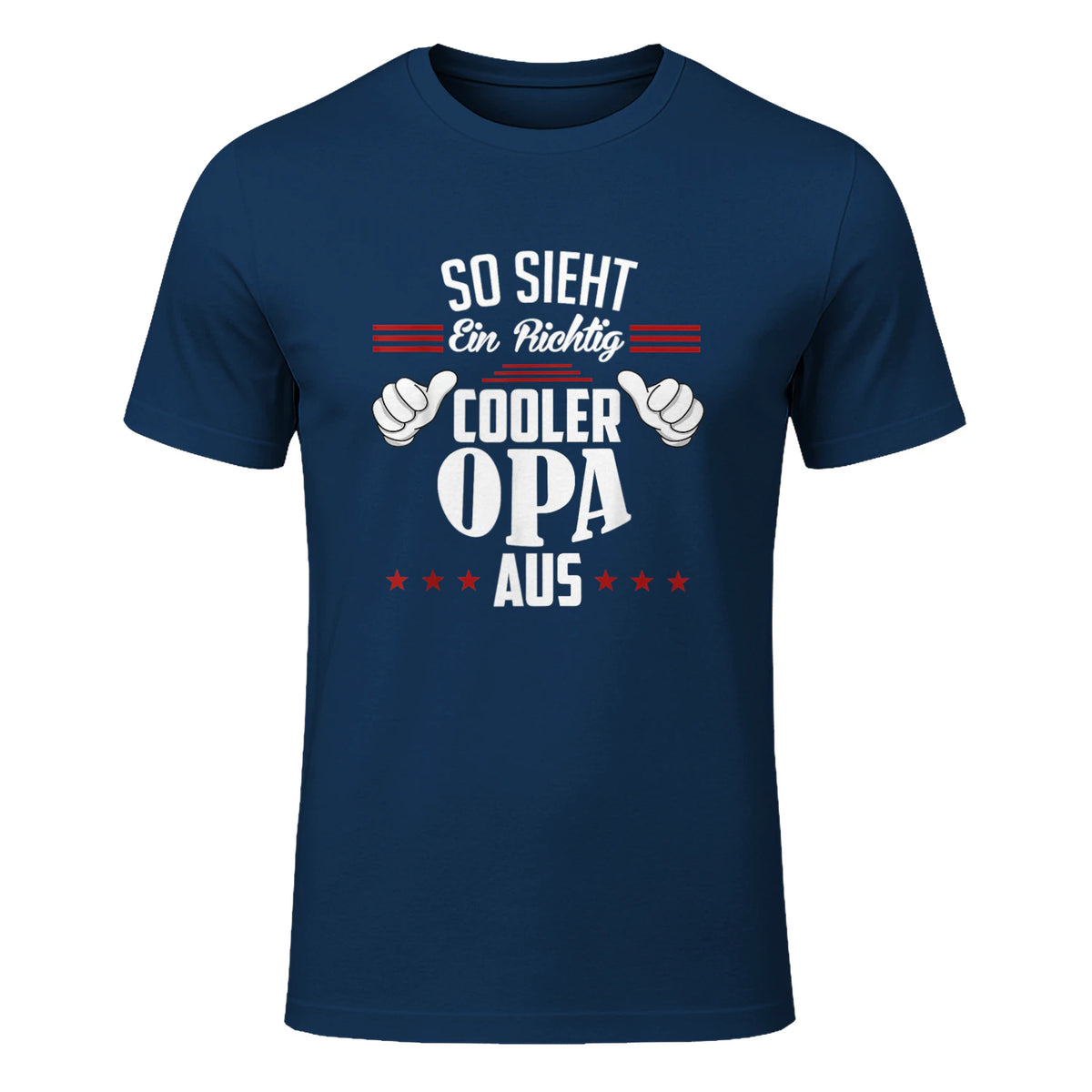 Opa SAGT So Sieht EIN richtig Cooler Opa aus Großvater in Navy - front view