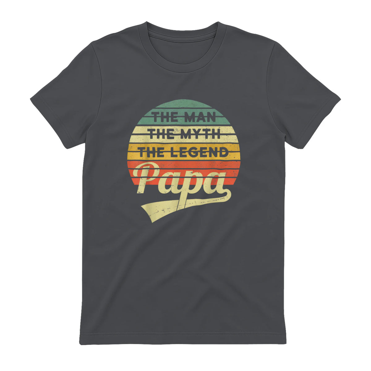 Vatertag Retro - The Man The Myth The Legend Papa in Charcoal - back view