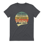 Vatertag Retro - The Man The Myth The Legend Papa in Charcoal - back view