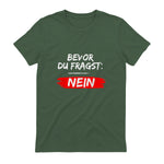 GIGATEMP Herren Männer Sprüche Lustig Witzig Schwarz Halbarm Klein EU XS Regulär Casual Funny Slogan Vat in Military Green - back view