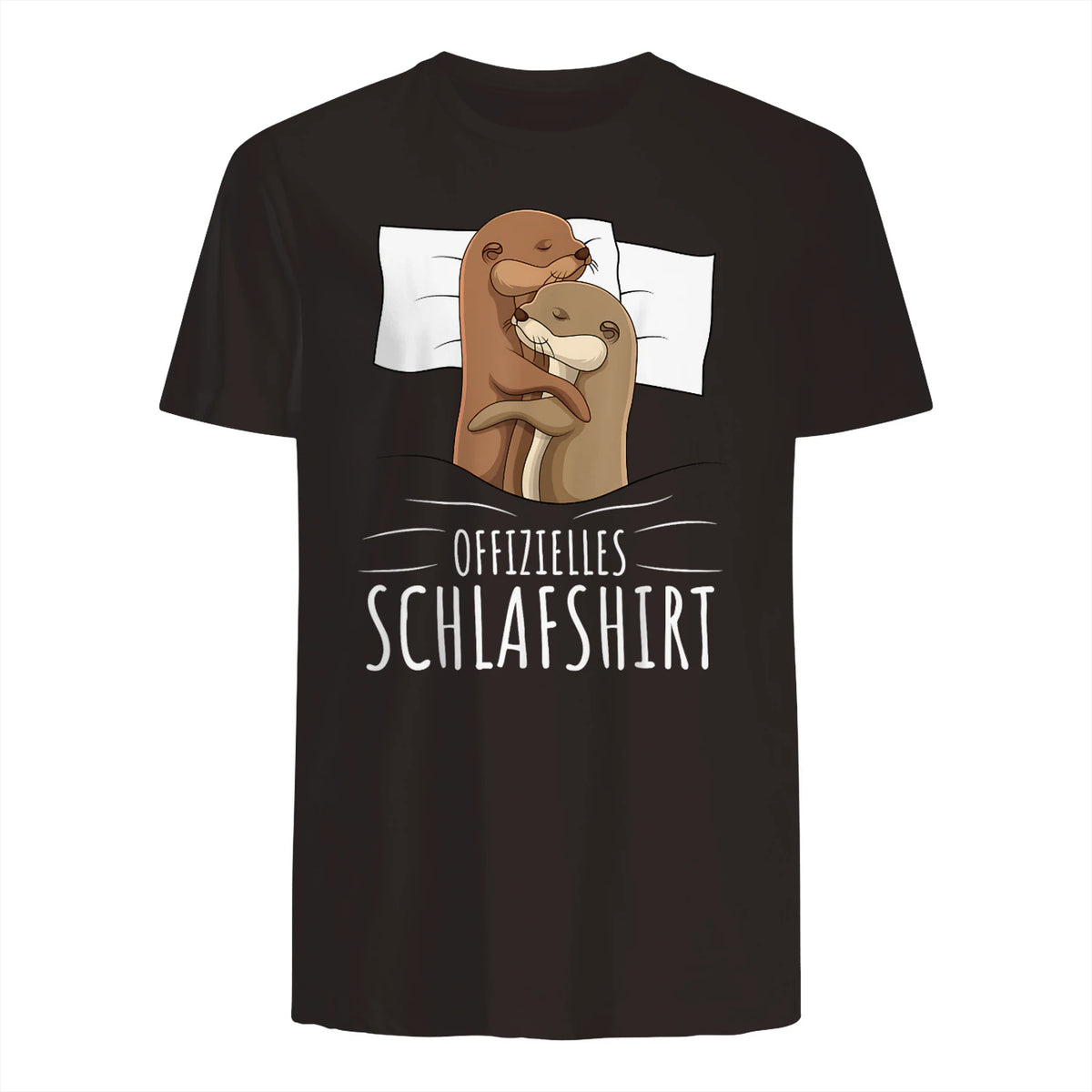 Offizielles Schlafshirt Otter Schlafanzug Seeotter in Dark Chocolate - back view