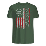 Independence Day Freedom T-Shirt in Military Green - back view