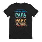 Deux Papa J'Ai et Papy Titres Grand Père in Black - back view