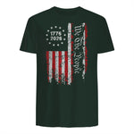 Independence Day Freedom T-Shirt in Forest Green - back view