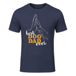 Best Dog Dad Ever Le meilleur papa chien du monde - Chiens in Heather Navy - front view