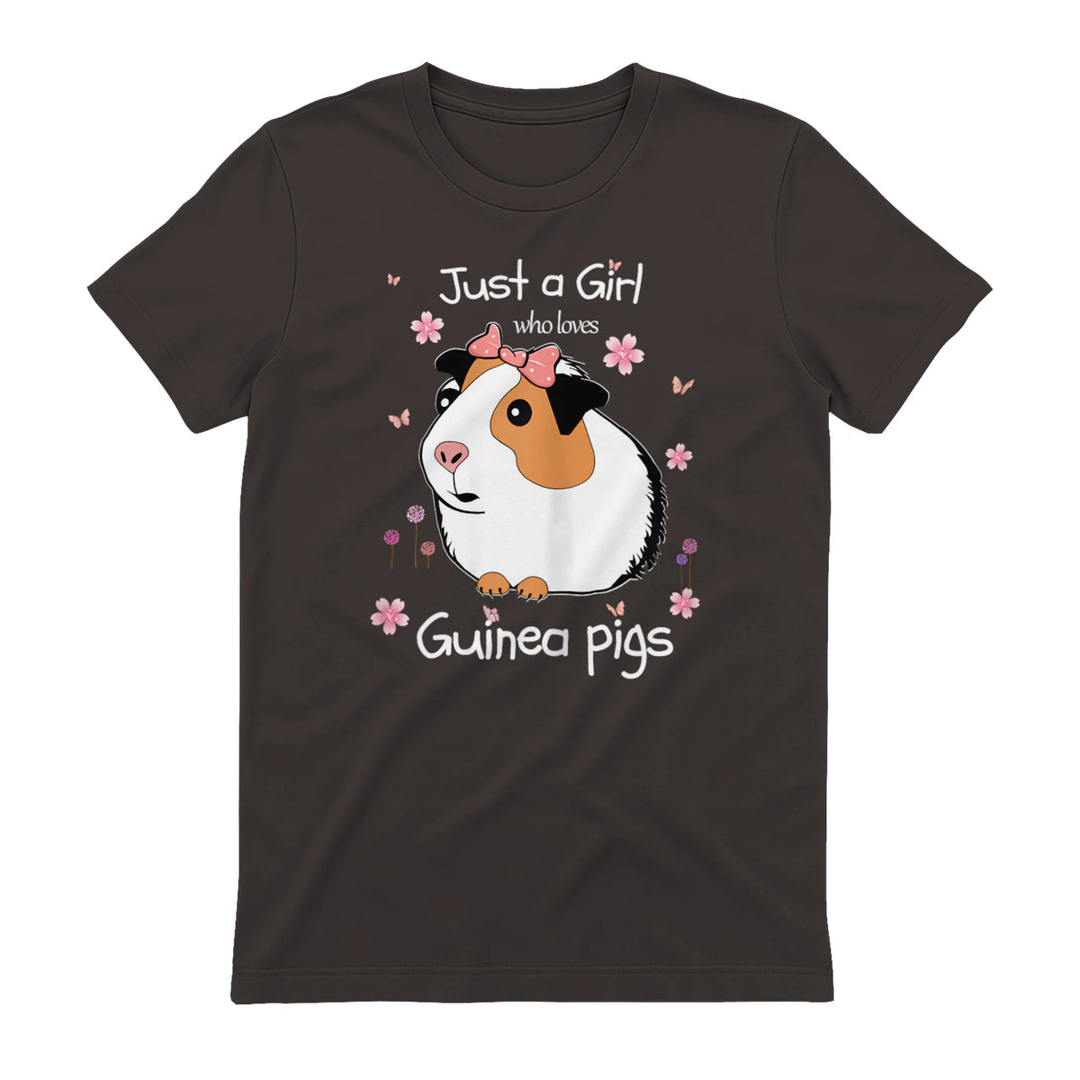 Just a Girl Who Loves Guinea Pigs - Cute Pets Lover Gift in Dark Chocolate - back view