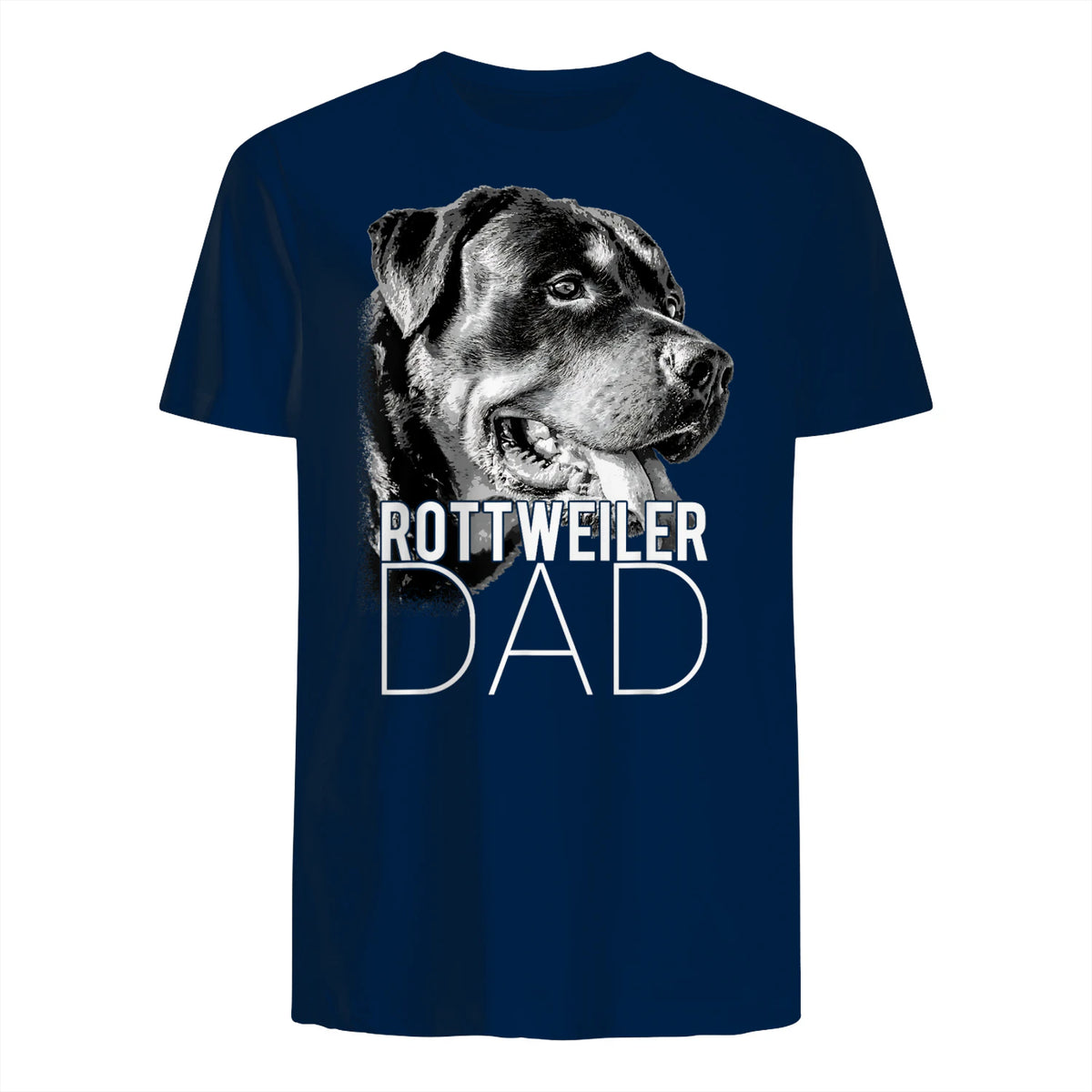 Dog Dad Rottweiler – Chiens Papa in Navy - back view