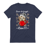 Bevor Du Fragst.. Nein! Lustiger Eule Spruch Night-Owl Eulen in Heather Navy - back view