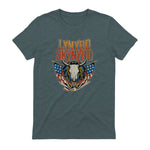 Lynyrd Skynyrd - Americana Steer Skull T-Shirt in Dark Heather - back view