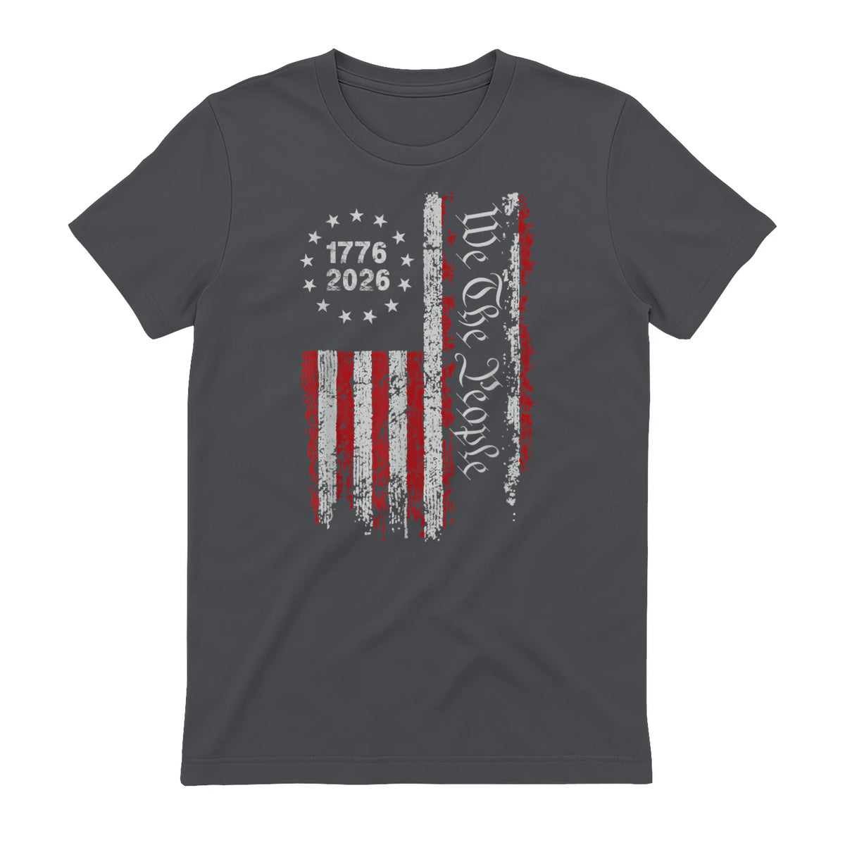 Independence Day Freedom T-Shirt in Charcoal - back view