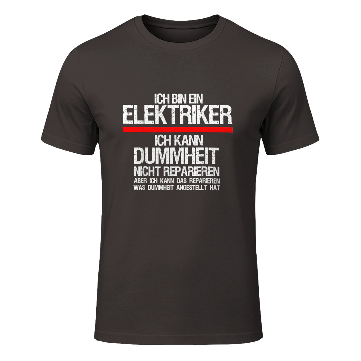 Elektriker Fun Geschenkidee - Herren Schwarz S - Kurzarm - Casual Funny Slogan Electrician in Dark Chocolate - front view