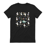 Funny It’s Ok to Be Different Autism Goose Teacher in Black - back view
