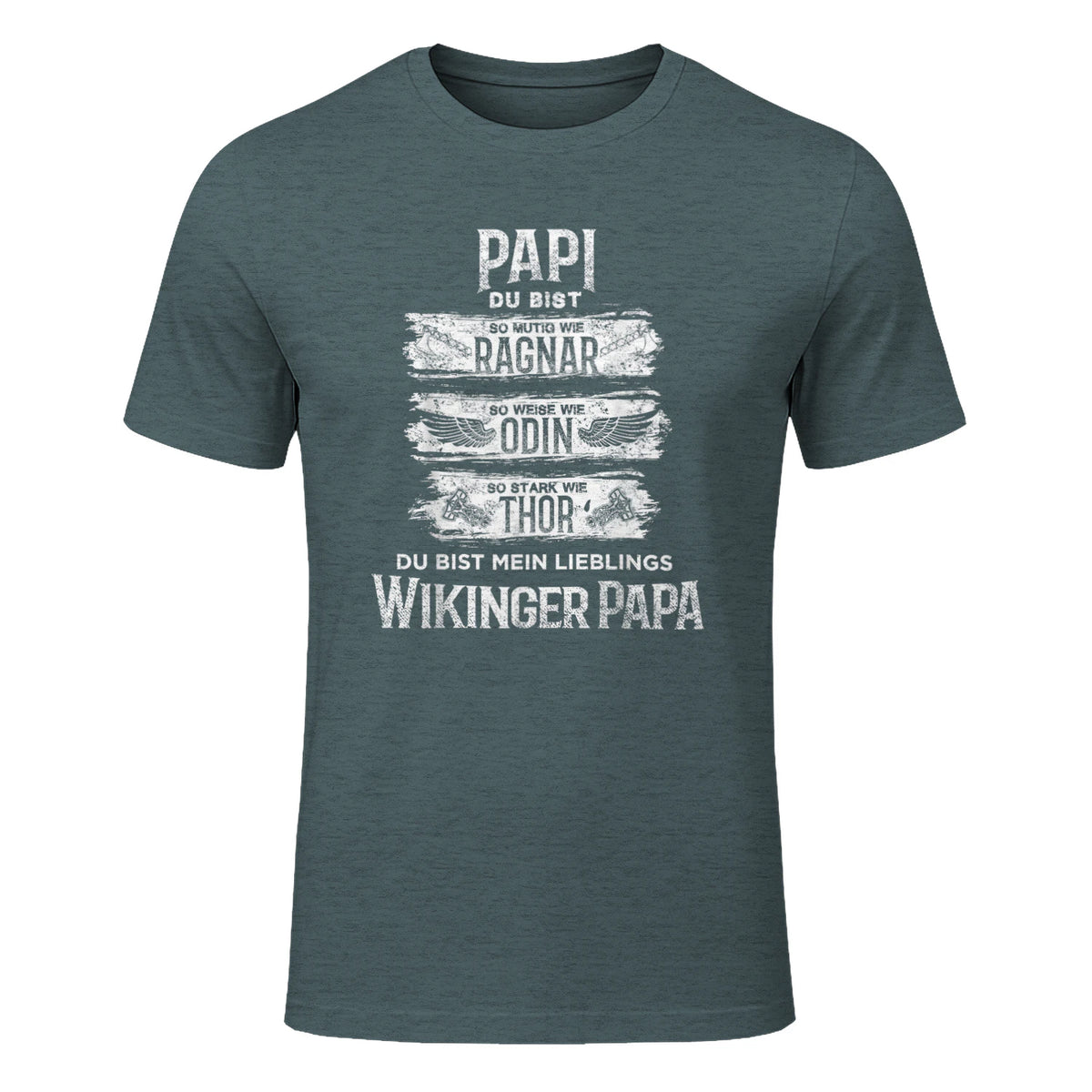 Wikinger Papa Vater Ragnar Thor Odin in Dark Heather - front view