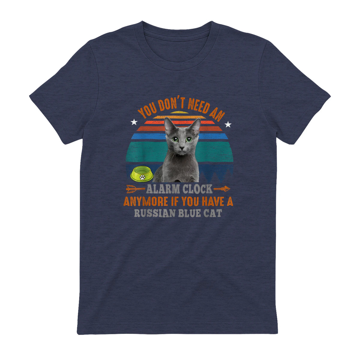 Chat – You Don't Need an Alarm Clock, Anymore, bleu russe in Heather Navy - back view