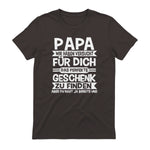 Papa und Vater Motiv, Lustiger Spruch, Herren Vatertag Halbarm T-Shirt in Dark Chocolate - back view