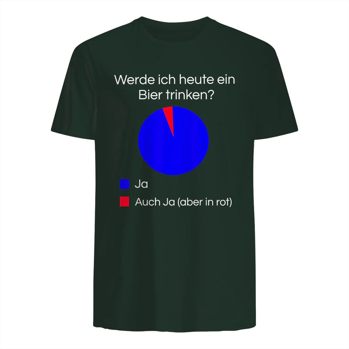 Lustiges Bier Shirt I Alkohol Trinken Party Fest Wein in Forest Green - back view
